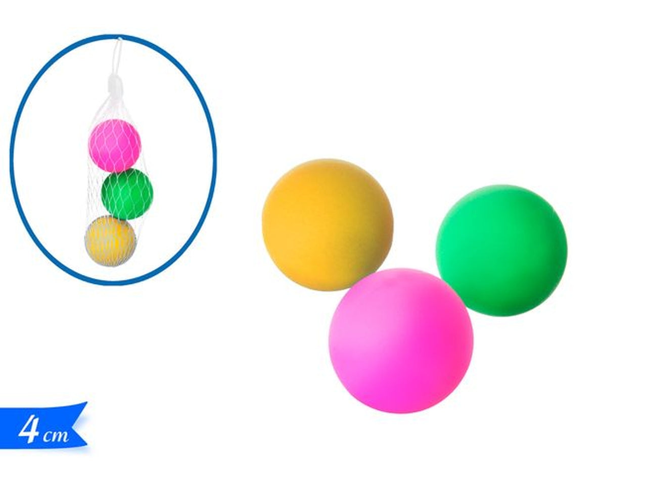 Set 3 palle in rete assortite