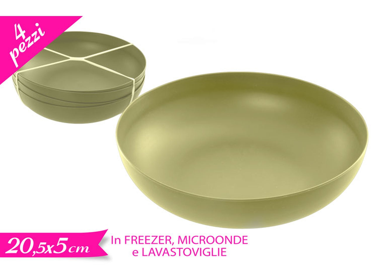 Set 4 coppette verde