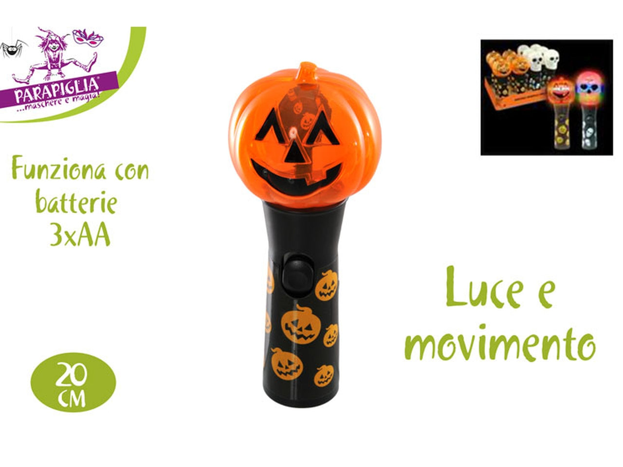 Spinner zucca con led arcobaleno