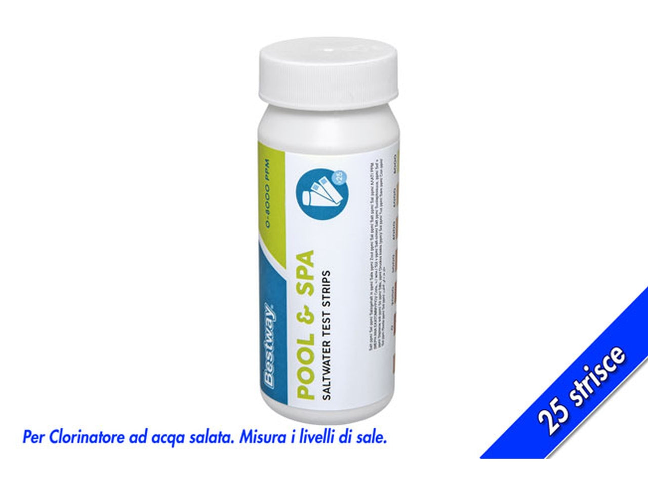 Strisce reattive test salinitÃ , piscine e idromassaggi 25pz