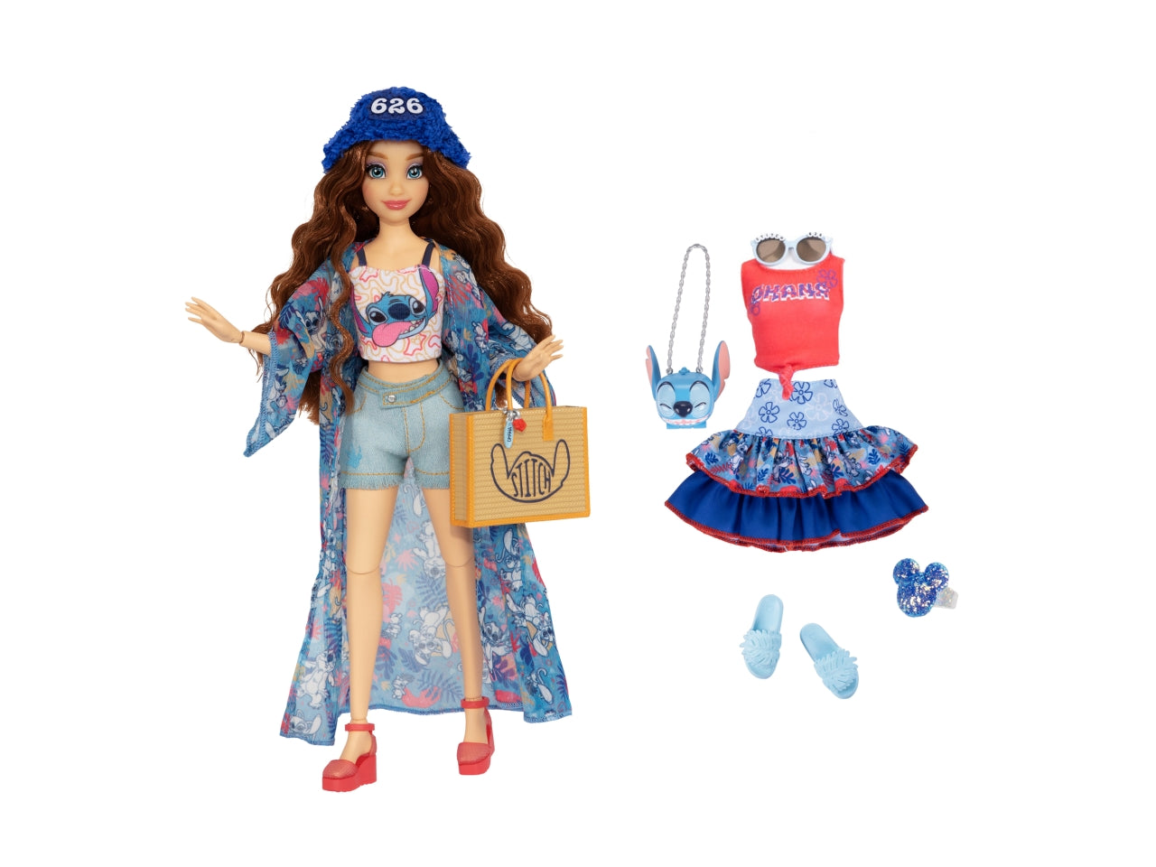 Bambola disney ily inspirata a stitch con accessori