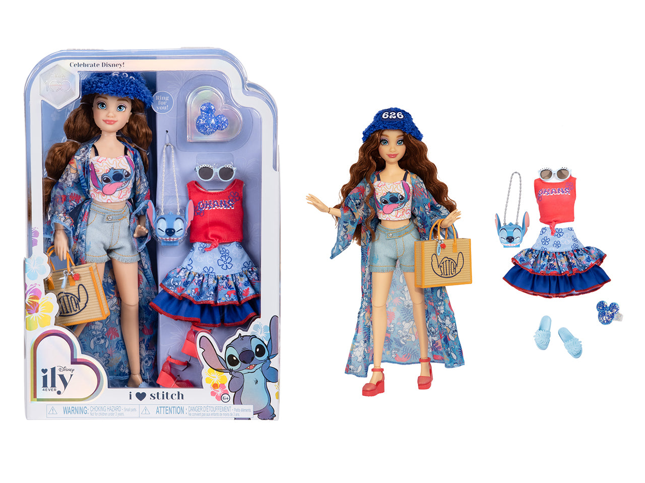 Bambola disney ily inspirata a stitch con accessori