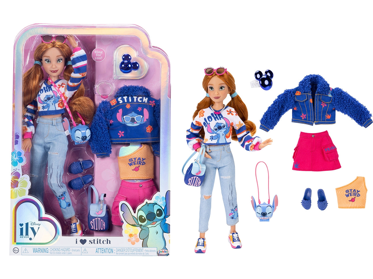 Bambola disney ily inspirata a stitch con accessori