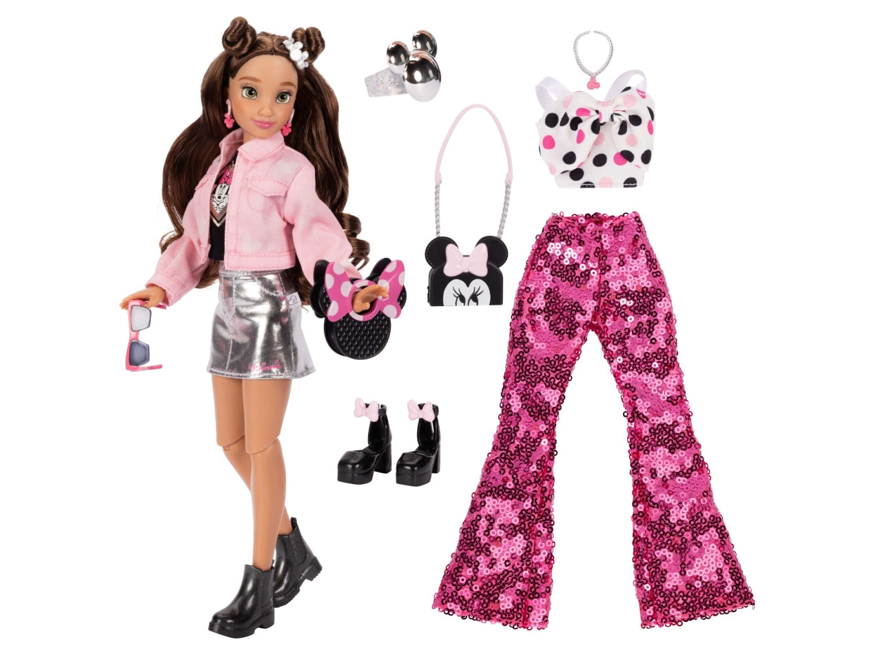 Bambola disney ily inspirata a minnie con accessori