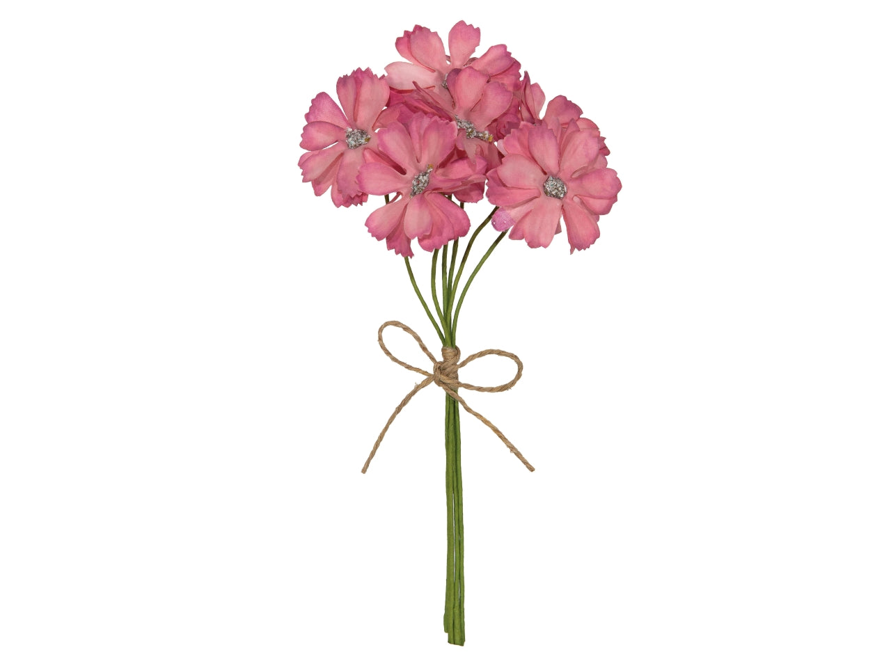 Mazzo di 6 fiori 20cm rosa scuro