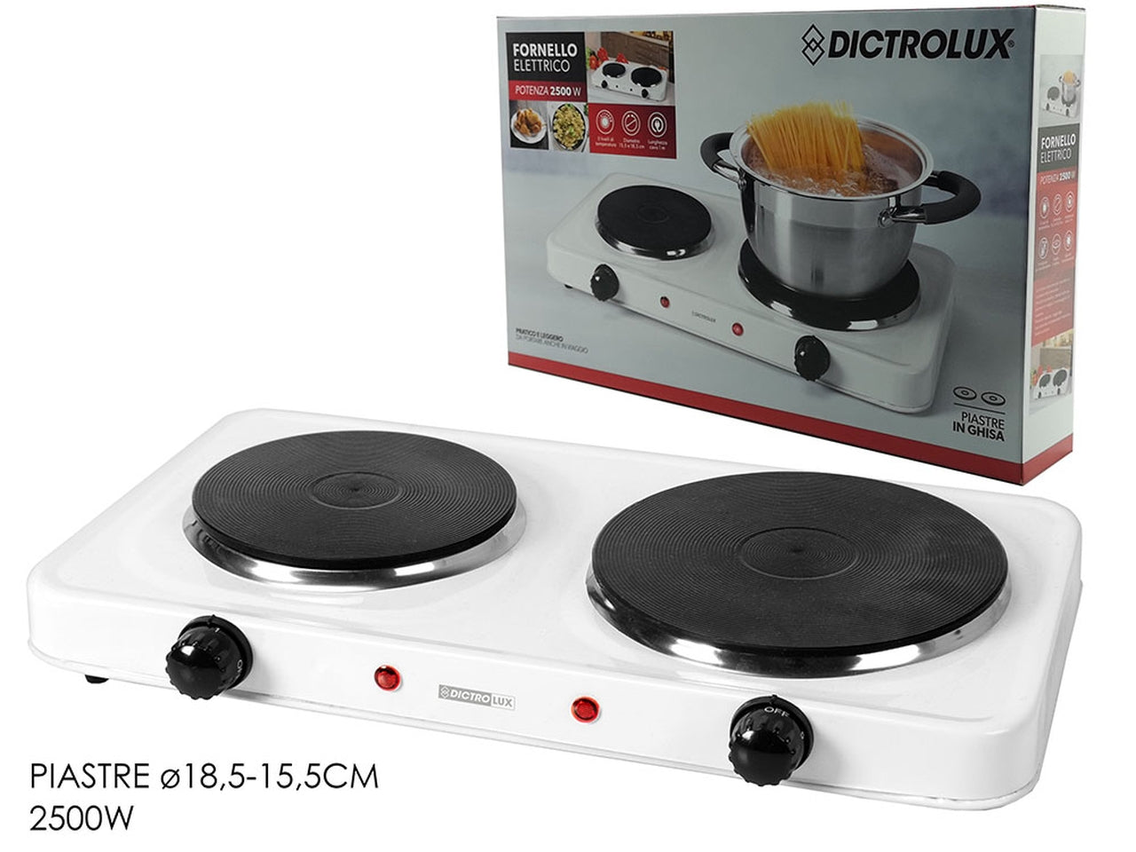 Fornello elettrico 2500w con termostato