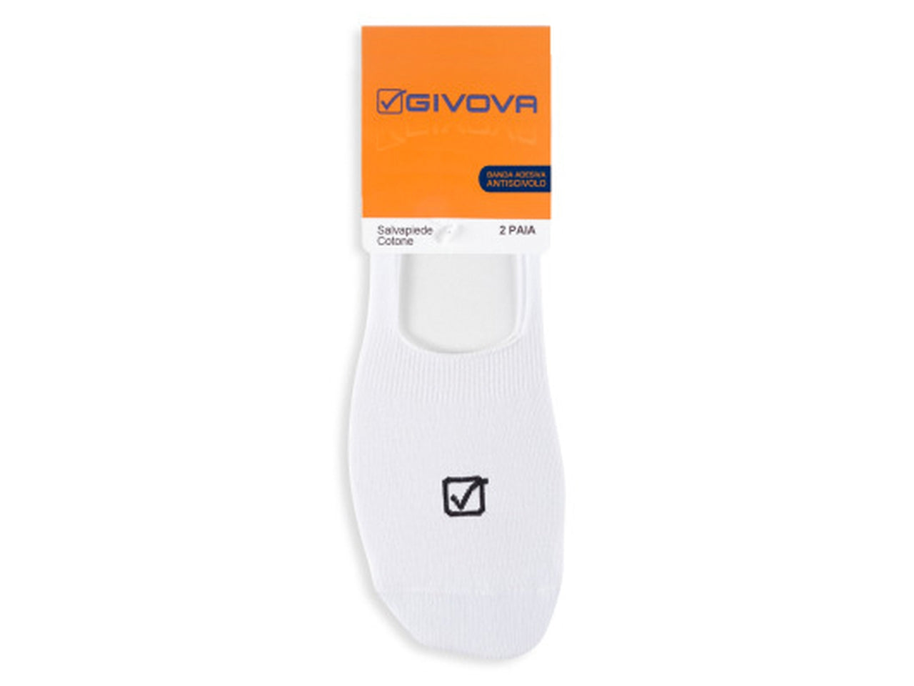 Calza salvapiede junior con adesivo antiscivolo la confezione contiene 2 calze taglia 33/35 bianco