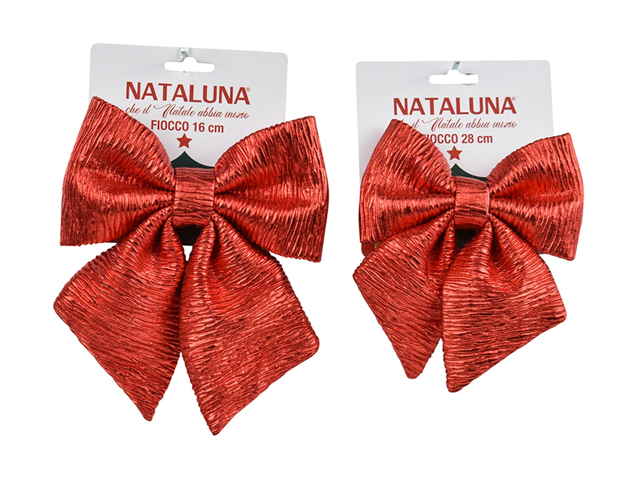 Fiocco rosso in misure assortite 13/16cm