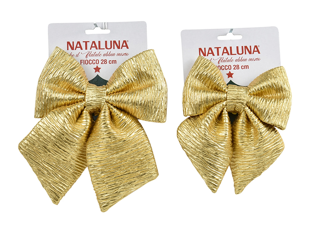 Fiocco oro in misure assortite 13/16cm