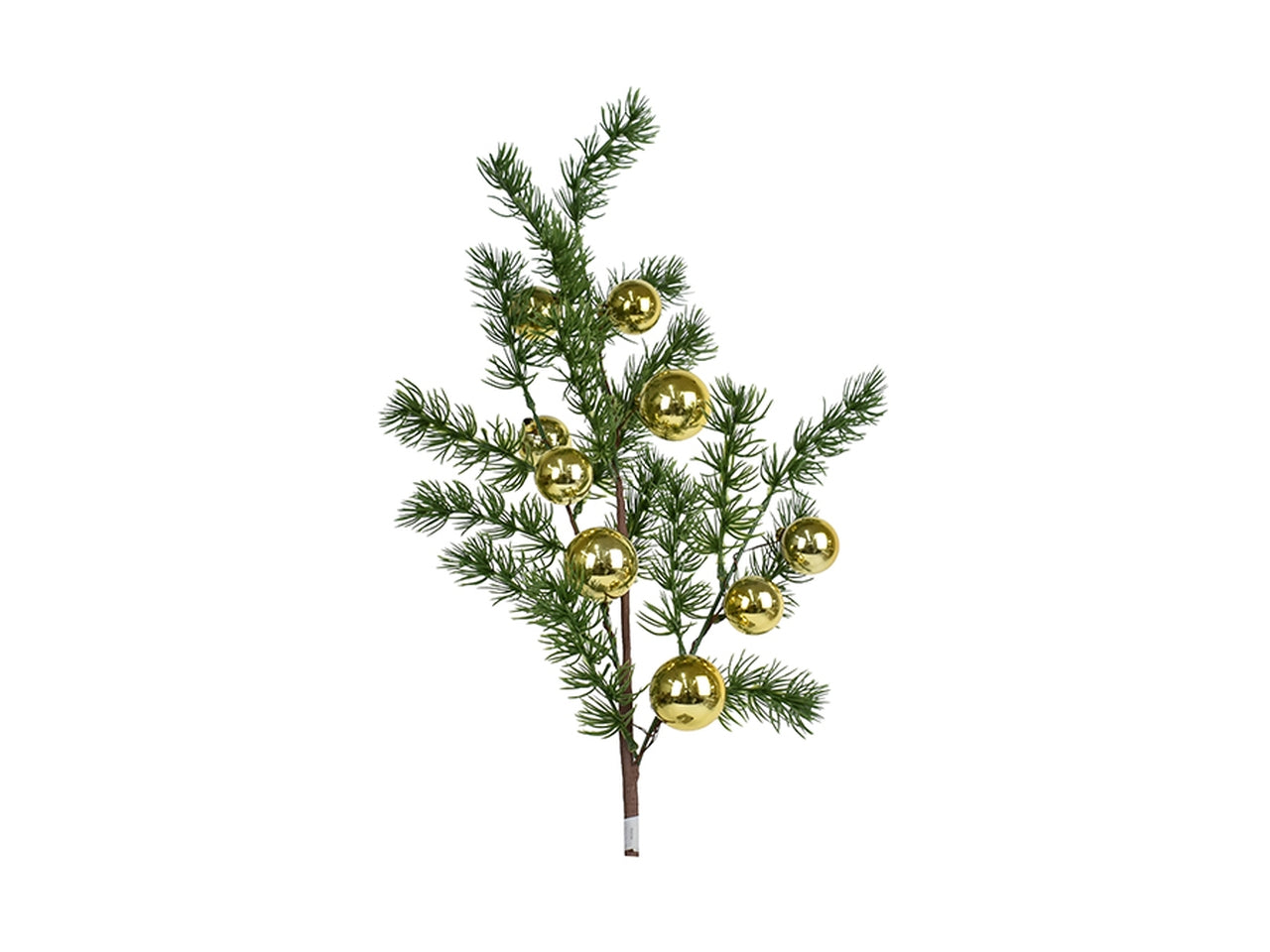 Ramo 85cm verde con palle oro