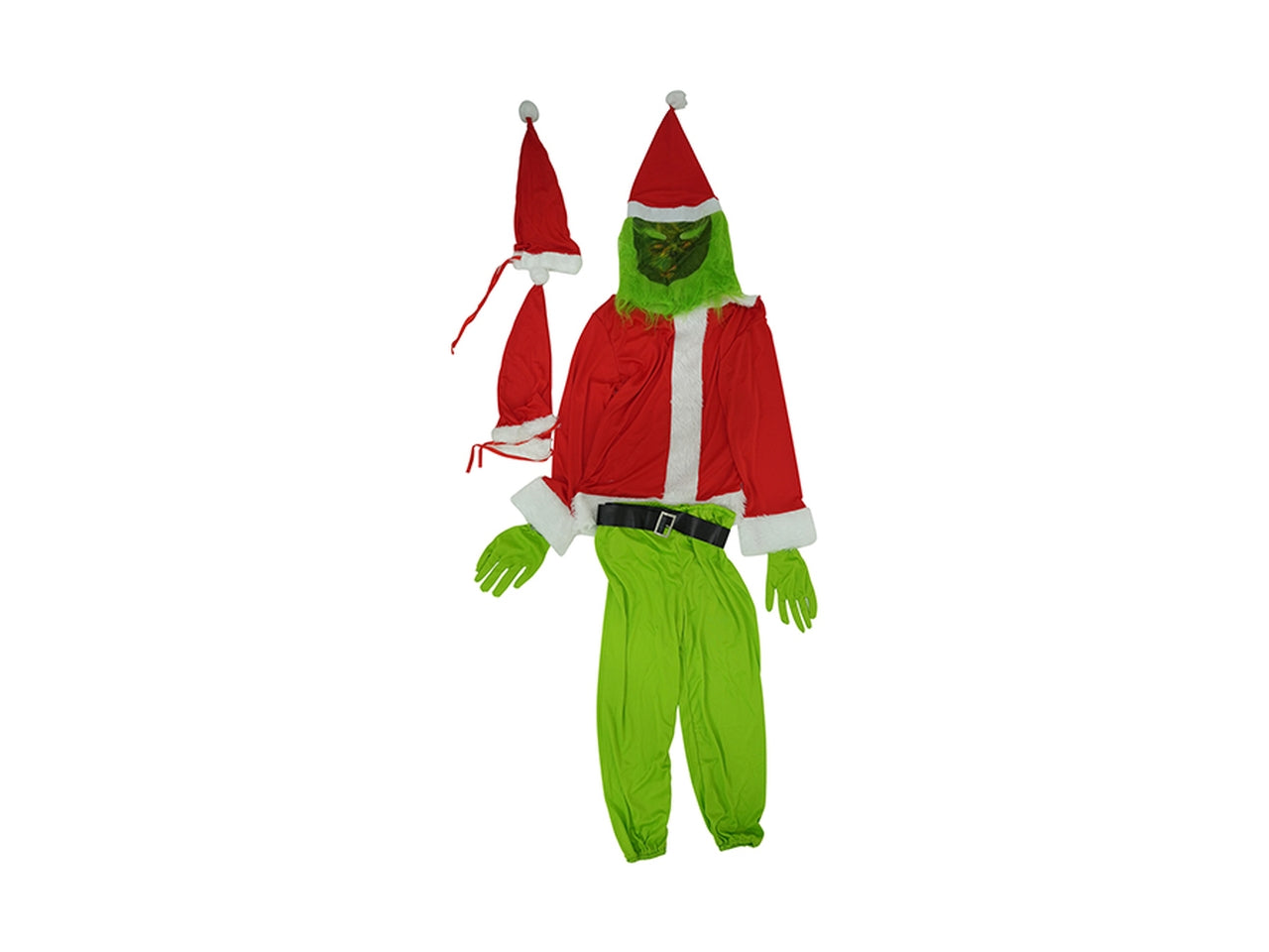 Vestito natale personaggio verde per adulto 6 pezzi
