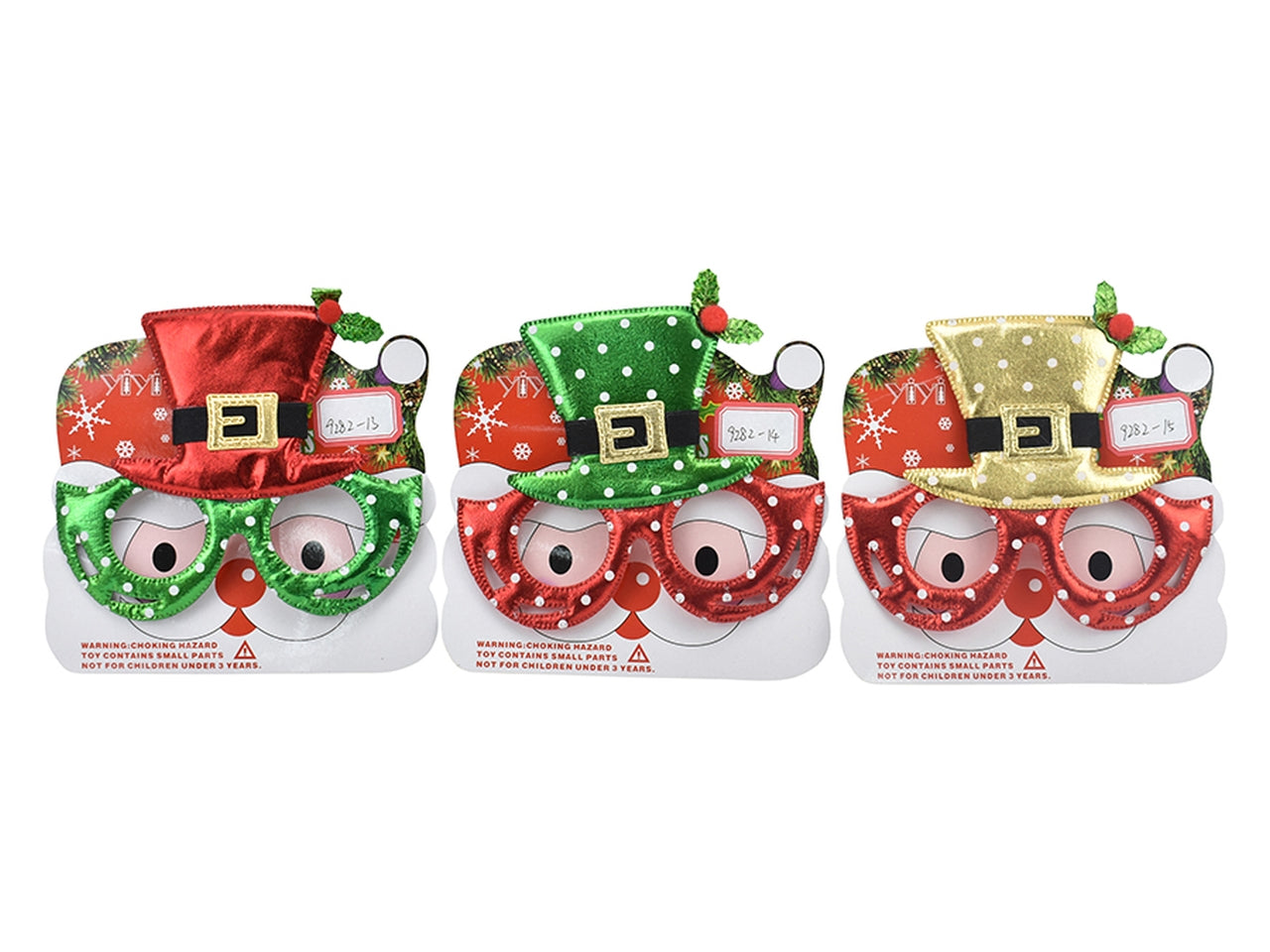 Occhiali con cappello 25x14cm in 3 colori assortiti