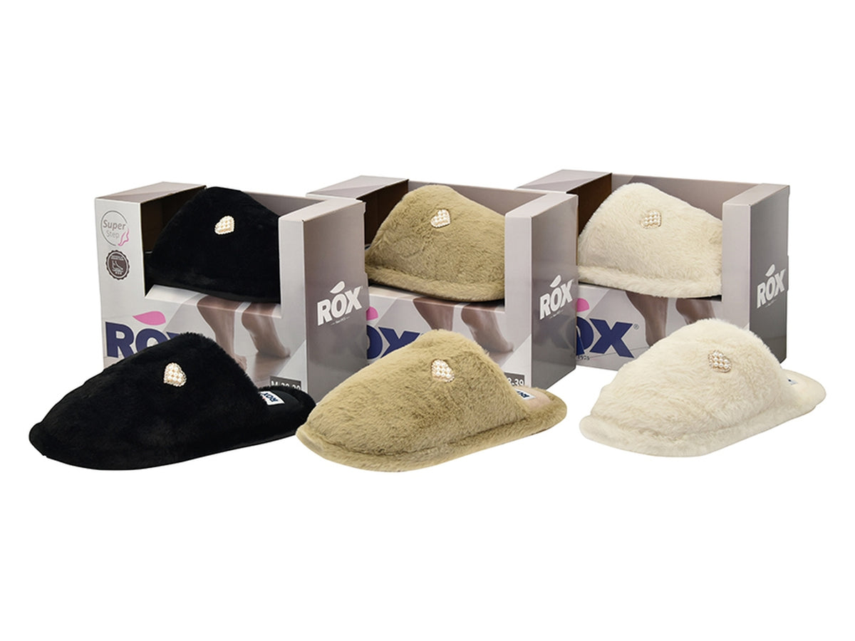 Pantofola rox da donna taglia dalla 36 alla 41 in scatola, colori assortiti