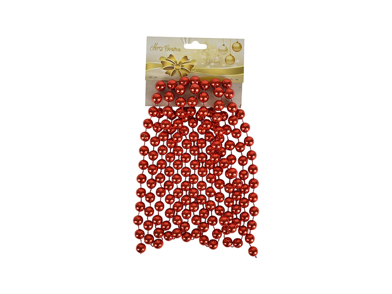 Ghirlanda di perline 1,2x270cm rosso