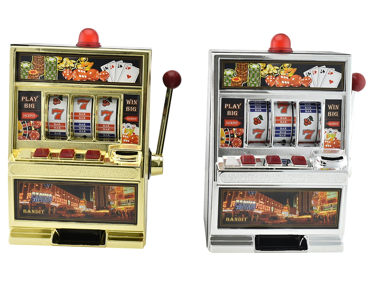 Gioco slot machine a batteria 24x16x30cm in 2 modelli assortiti