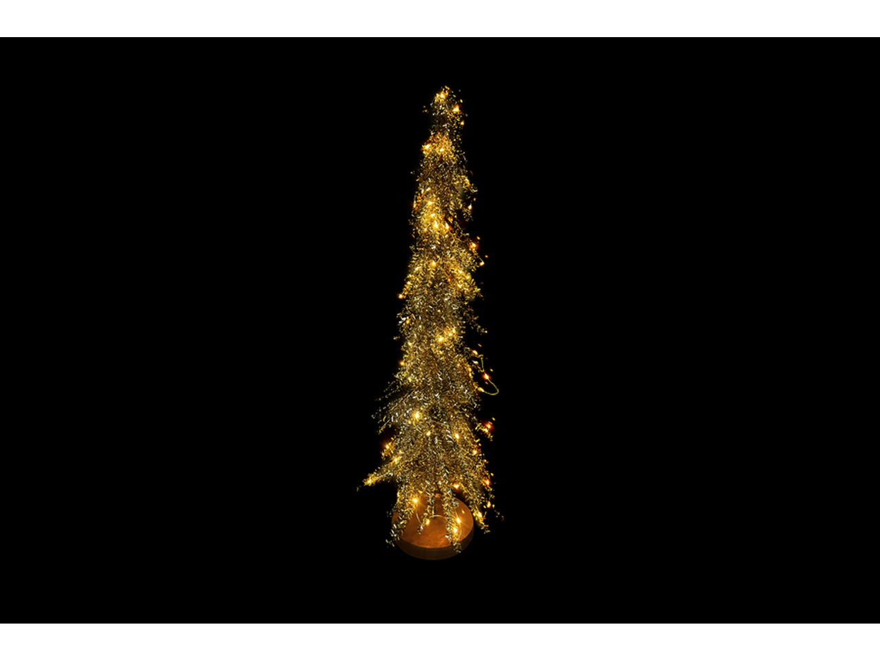 Albero 50cm con 60led a batteria e timer oro