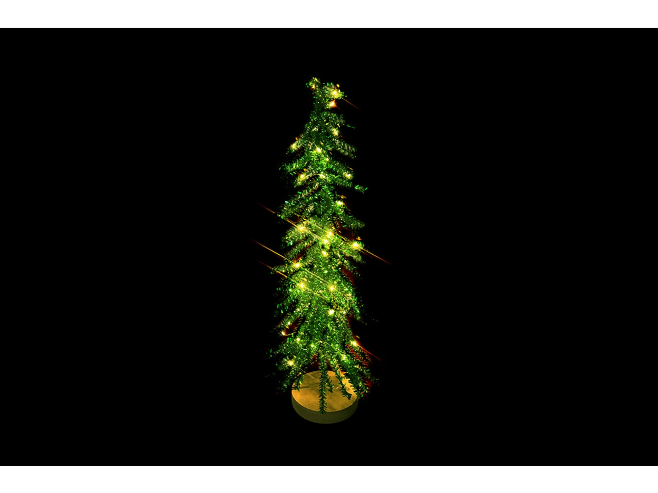 Albero 50cm con 60led a batteria e timer verde