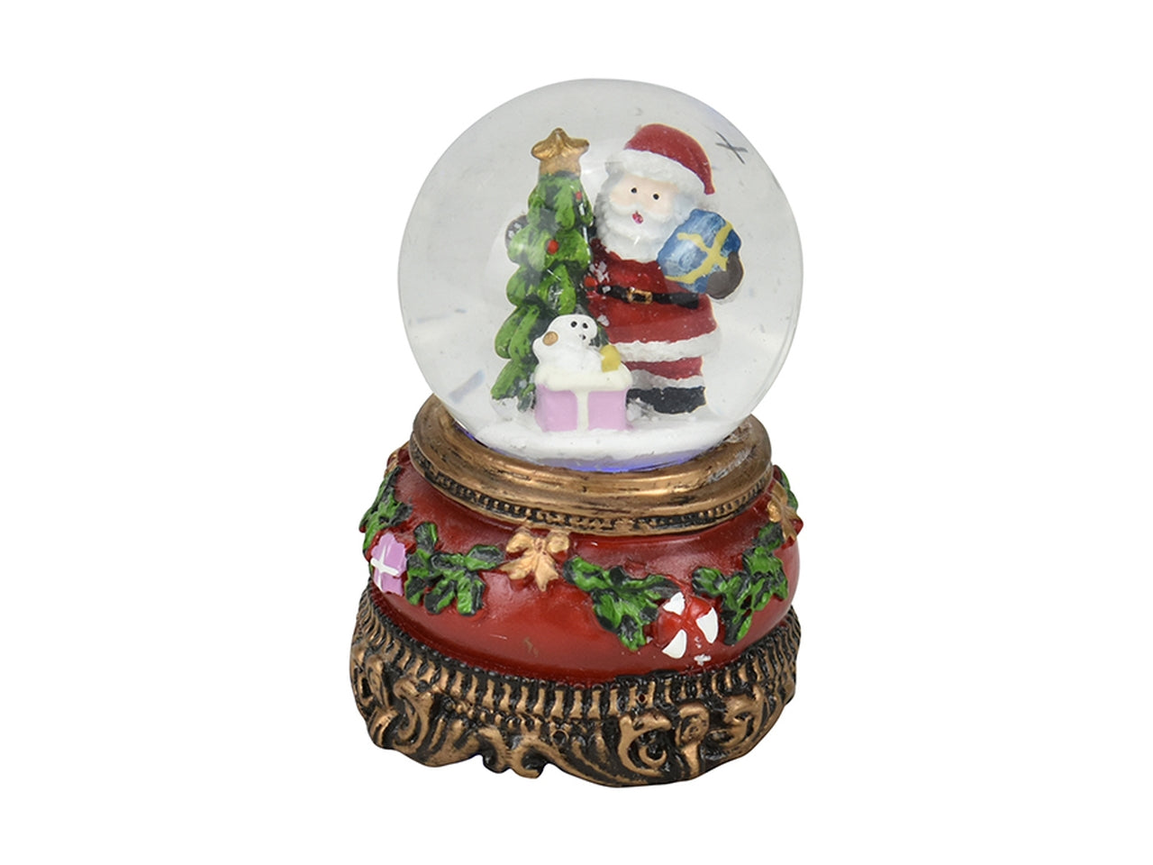 Ampolla 4,5cm con babbo natale e pacchi regalo