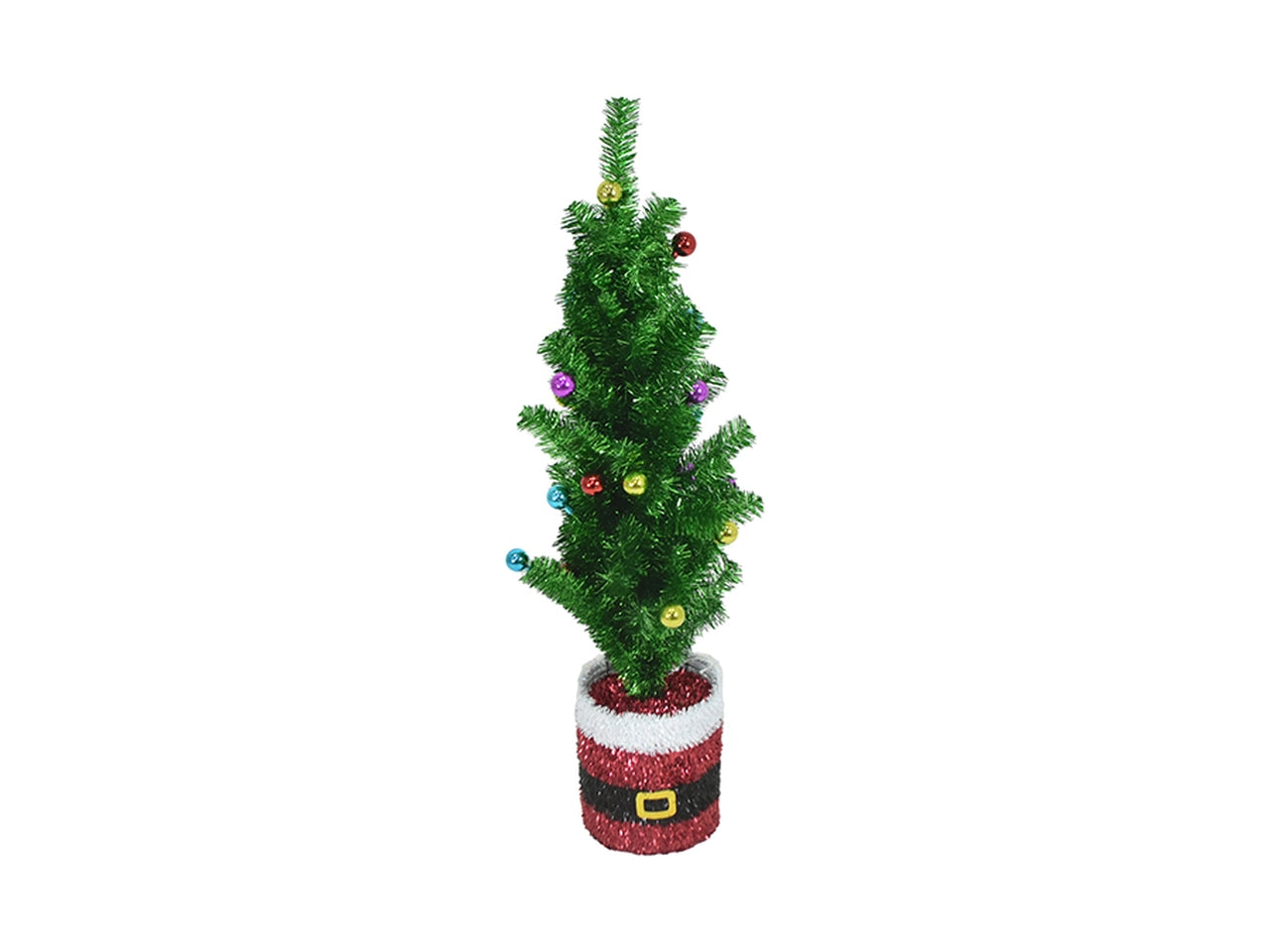 Albero 90cm verde con sfere