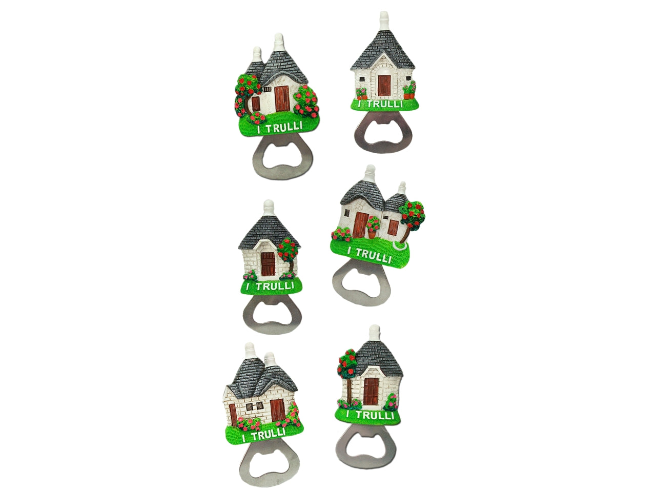 Apri bottiglie i trulli h.5,5x4,5cm assortiti