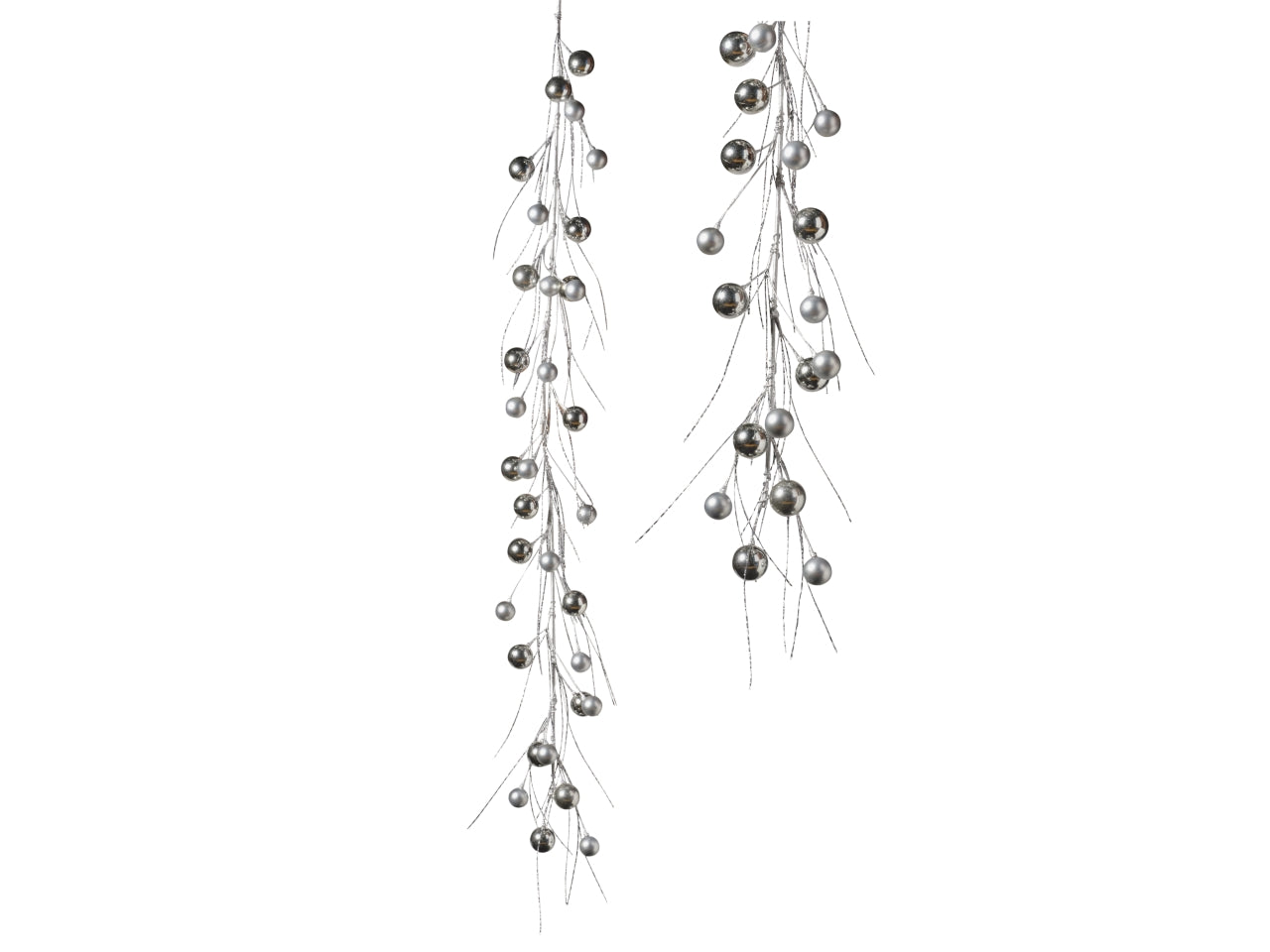 Ghirlanda palline/fili natalizi 180cm 272 argento