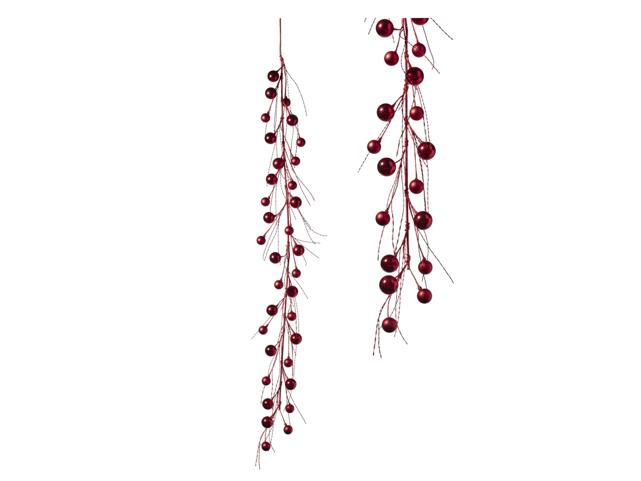 Ghirlanda palline/fili natalizi 180cm 253 rosso