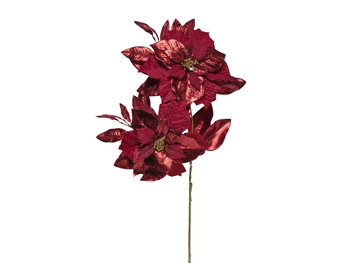 Ramo stella natale x2 94cm maxi 253 rosso