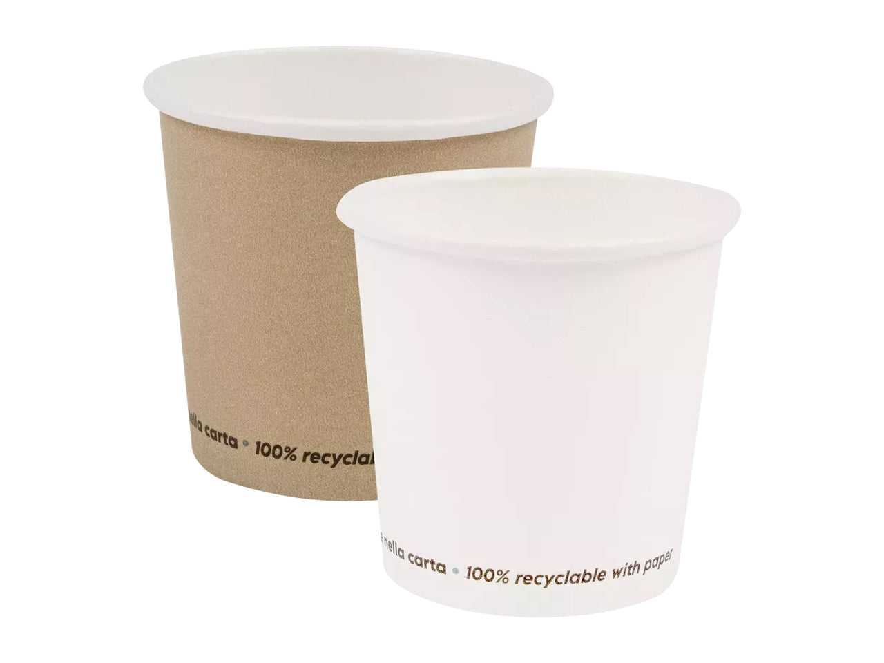 Confezione di 50 bicchieri bianchi in pap/pe