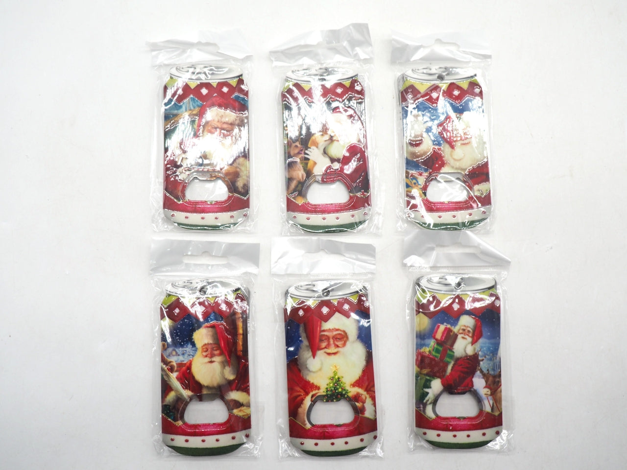 Apribottiglie con babbo natale 11x5,5cm assortiti