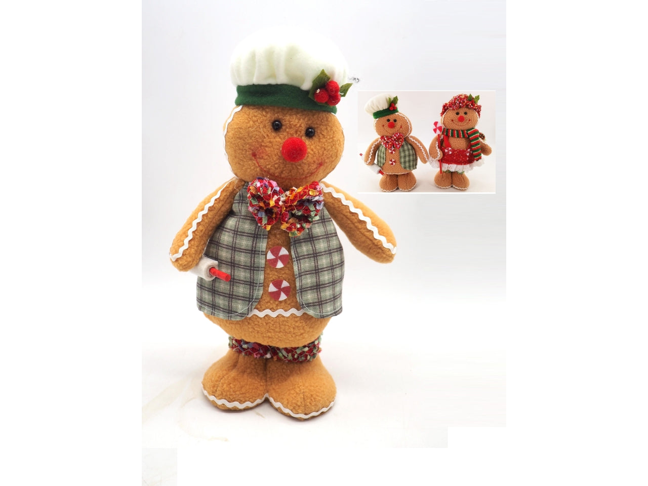 Omino pandi zenzero 37cm assortiti