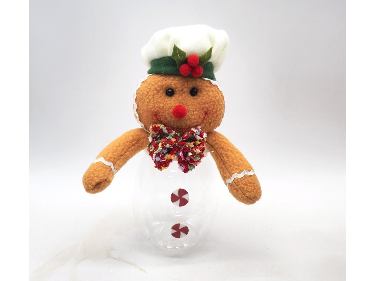 Omino pan di zenzero 24cm con contenitore trasparente