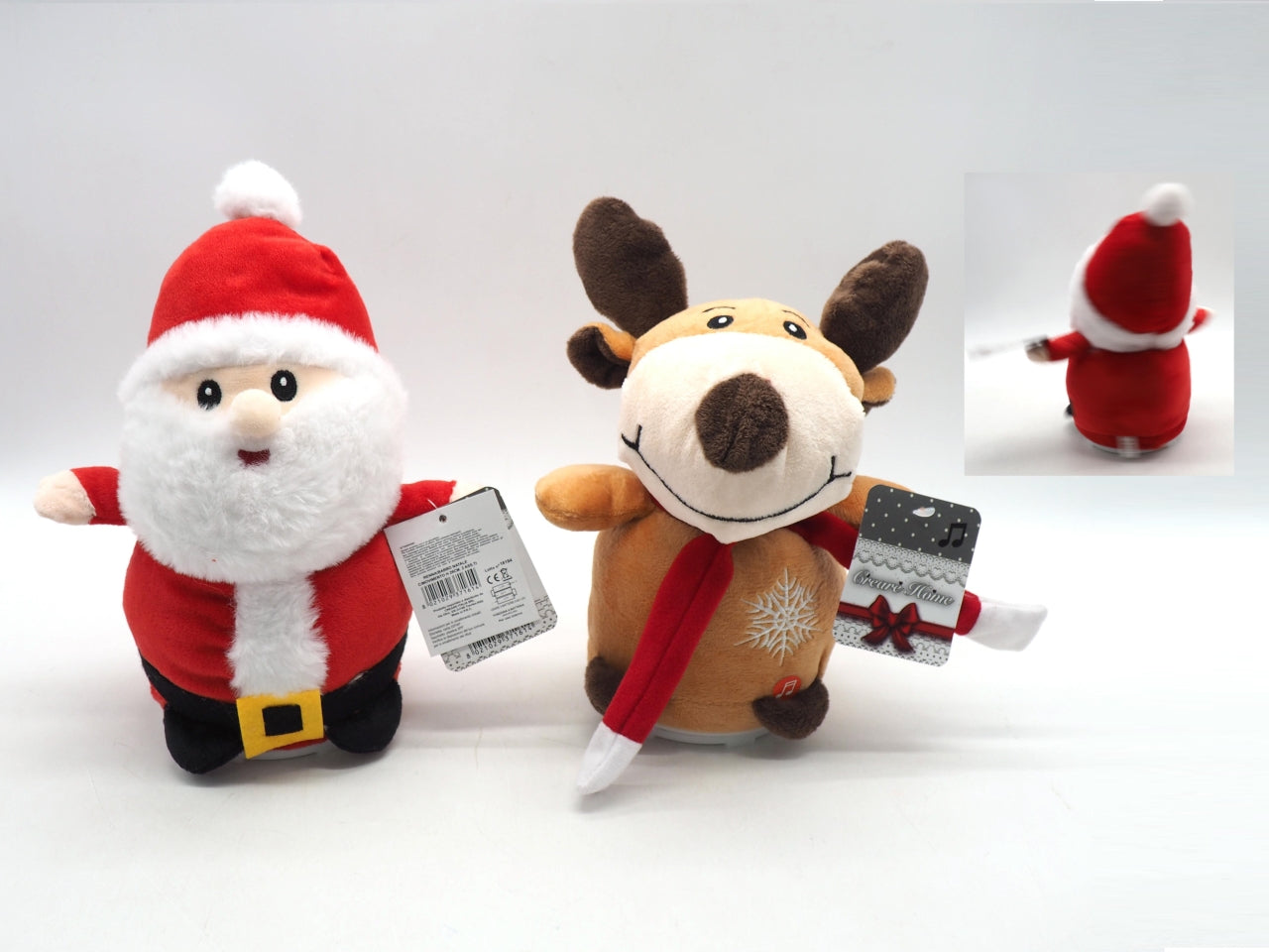 Renna/babbo natale 26cm con movimento assortiti