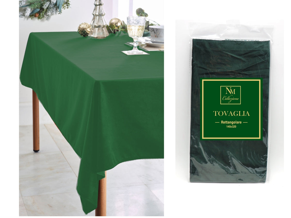 Tovaglia 140x320cm in velluto verde