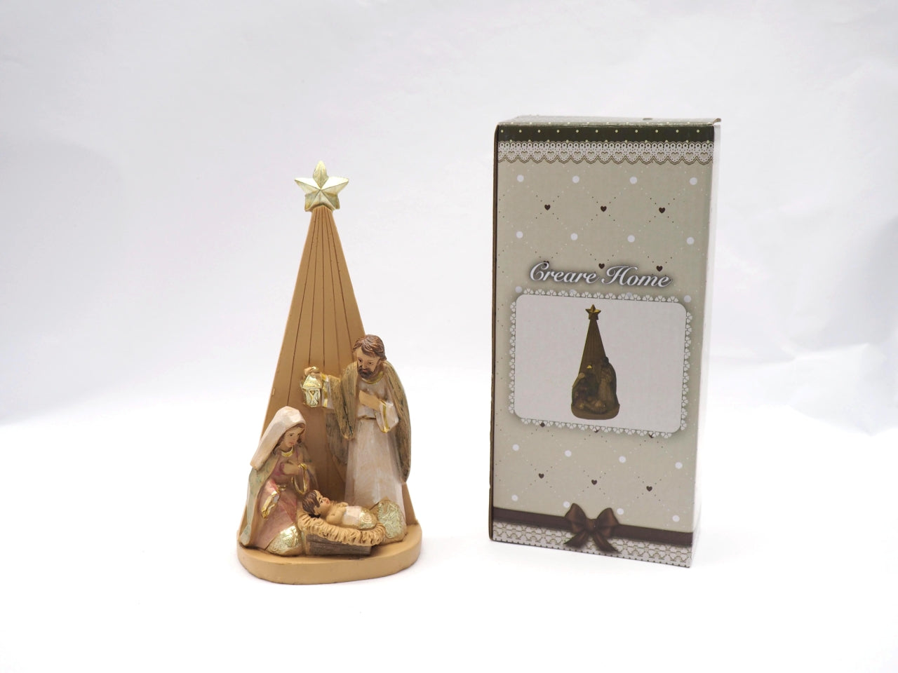 Nativita' con capanna 9,8xh.14,7cm in poliresina