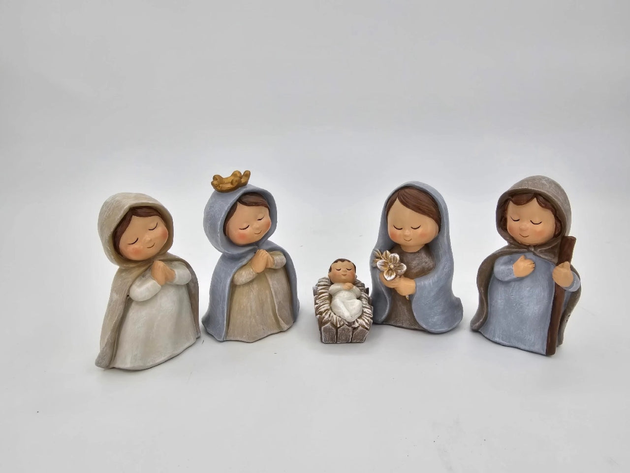 NativitÃ  in poliresina 10cm da 5 pezzi