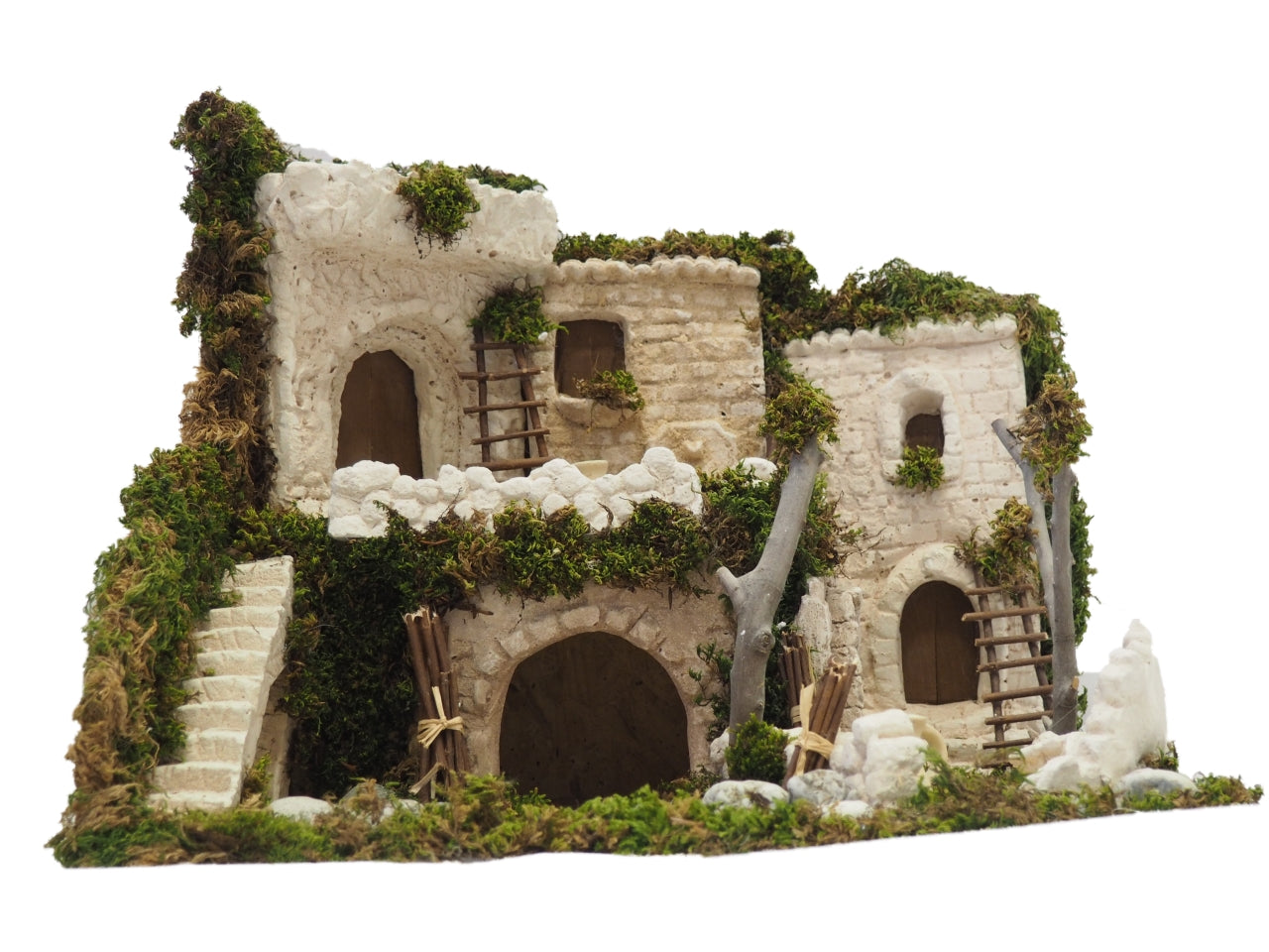 Ambientazione per presepe con case 43x51xh.42cm