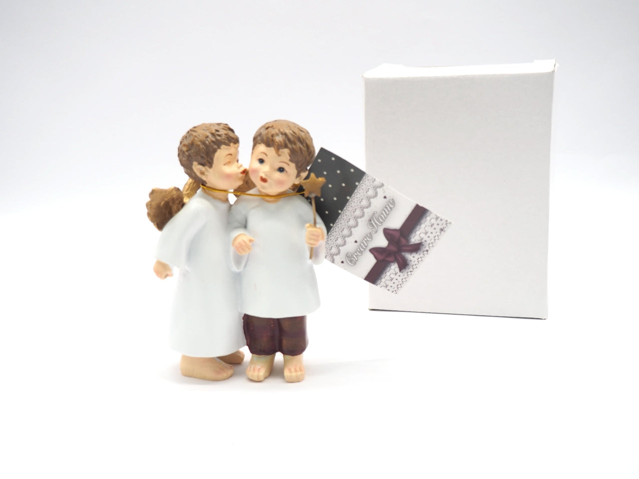 Angioletti bambini con ali in poliresina