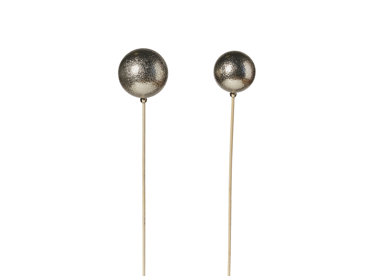 Palline/stick d.5/6cm l.50cm 033 champagne in 2 assortimenti 24 pezzi