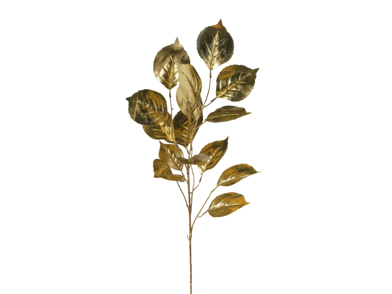 Ramo foglie ortensia 102cm 091 oro