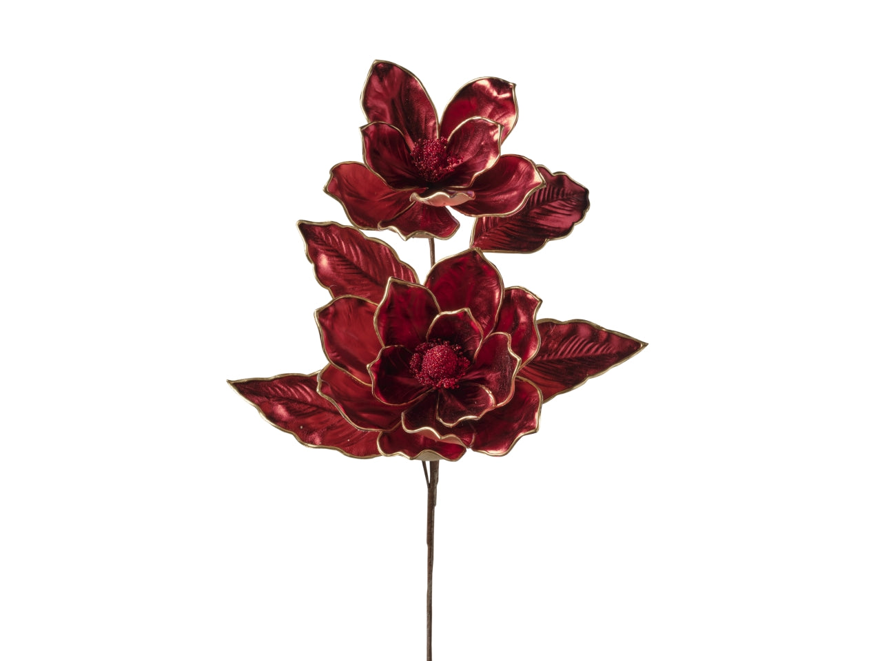 Ramo magnolia x2 86cm 253 rosso