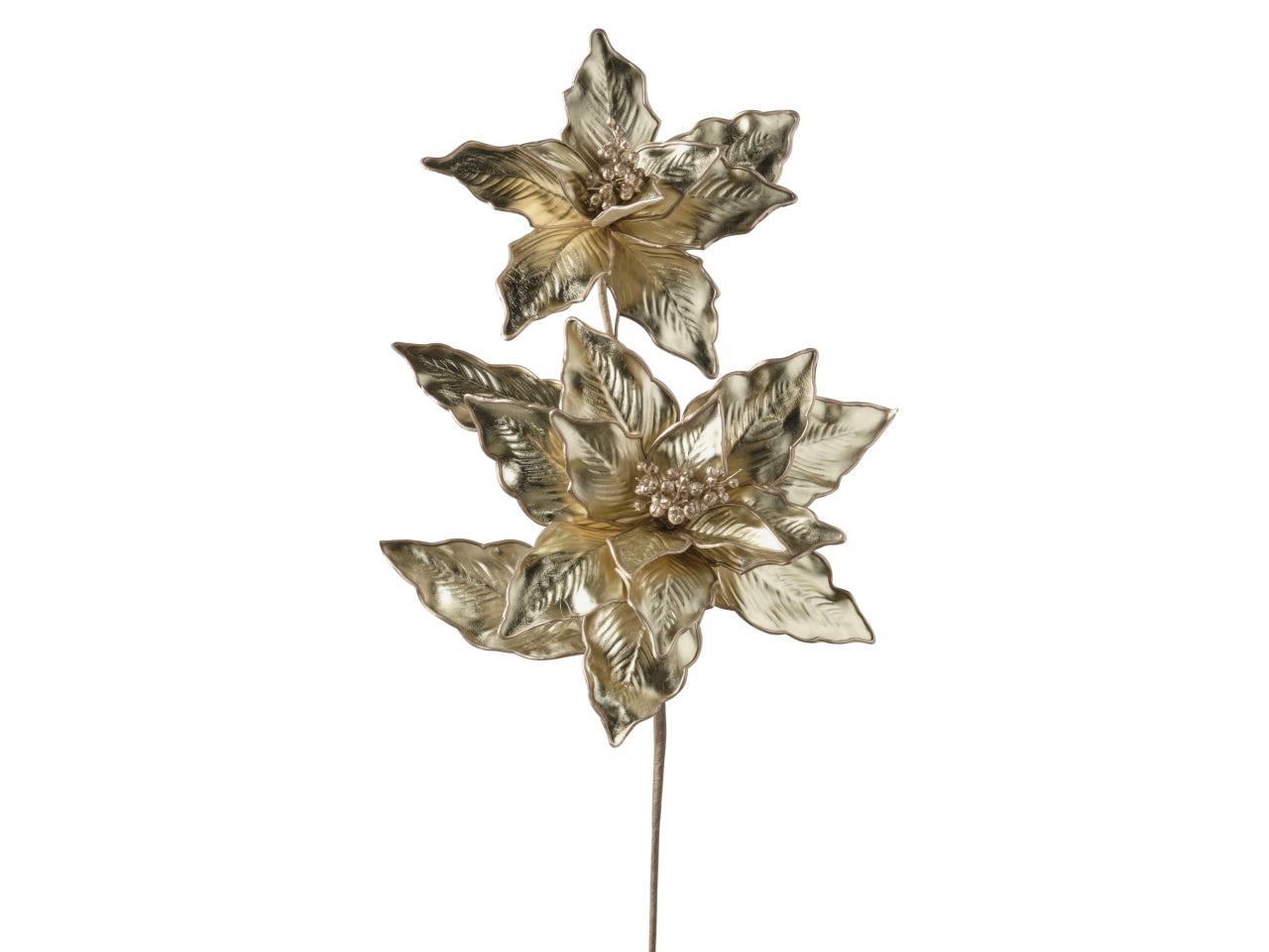 Ramo stella natale x2 86cm 033 champagne