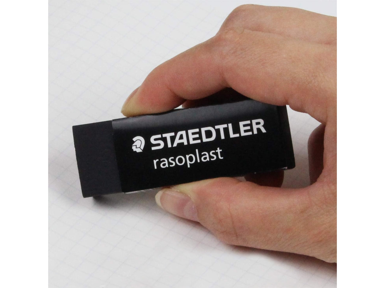 Gomma Rasoplast di colore nera gomma da cancellare di alta qualitÃ , progettata specificamente per matite e ideale per il disegno tecnico e grafico, la confezione contiene 20 gonne.