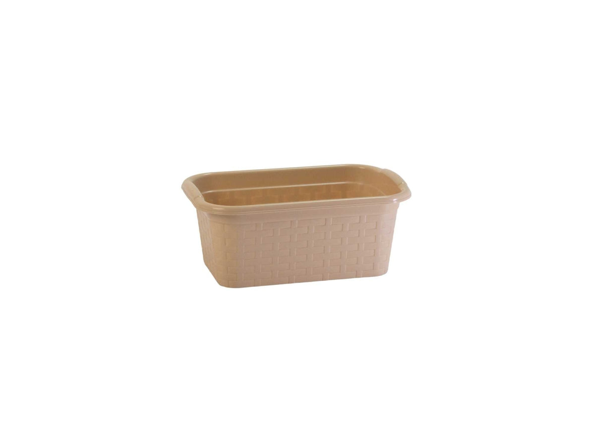 Cestino rattan rettangolare 24x15x9,5hcm tortora