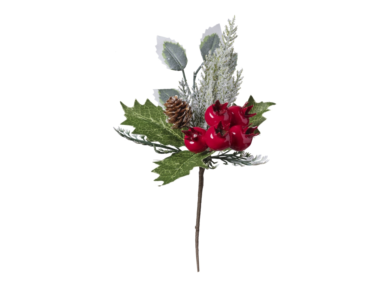 Ramo natalizio 25cm 12 pezzi/polybag 253 rosso