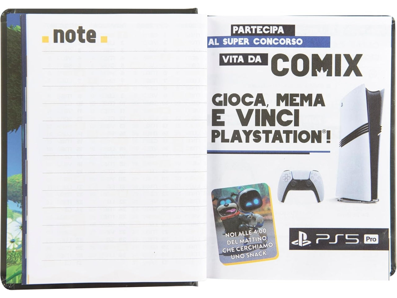 Agenda playcomix datato anno 2025-2026 16 mesi medium
