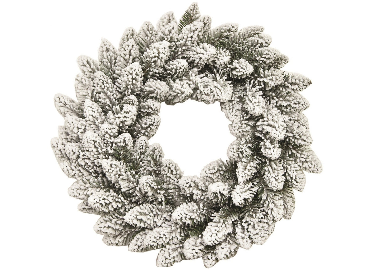 Corona innevata 45cm 80rami