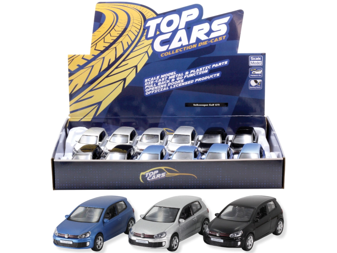 Auto Volkswagen Golf GTI di colore blue opaco