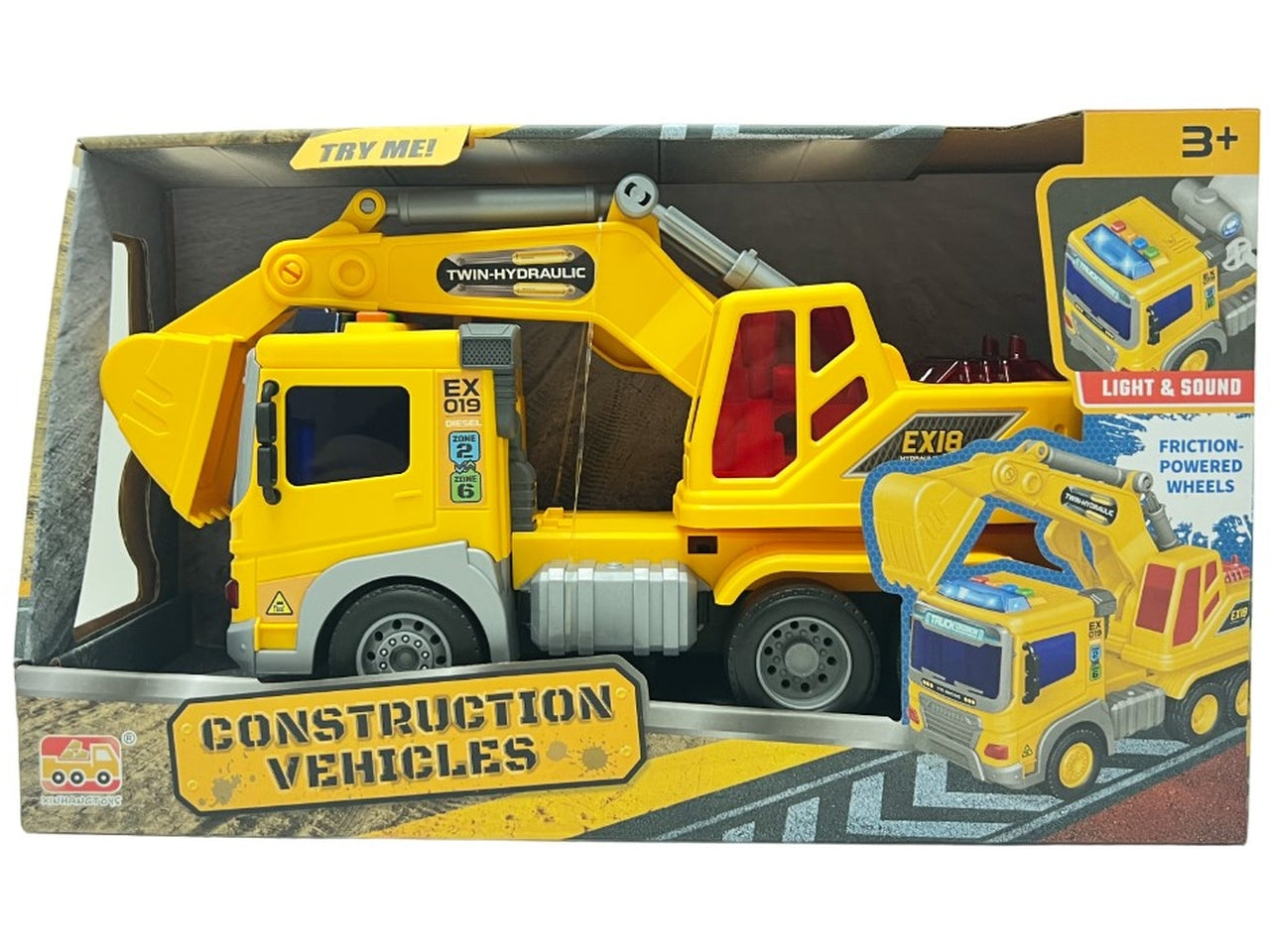 Camion lavori stradali frizione con luci e suoni assortiti