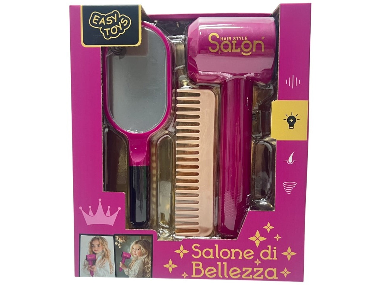 Gioco salone di bellezza c/phon batteria e accessori