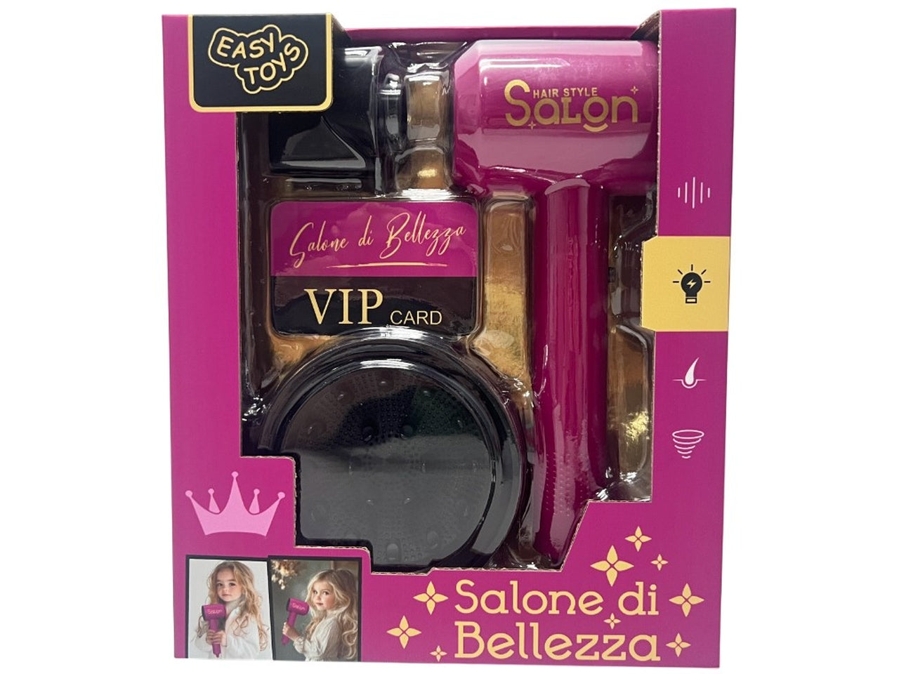 Gioco salone di bellezza c/phon batteria e accessori